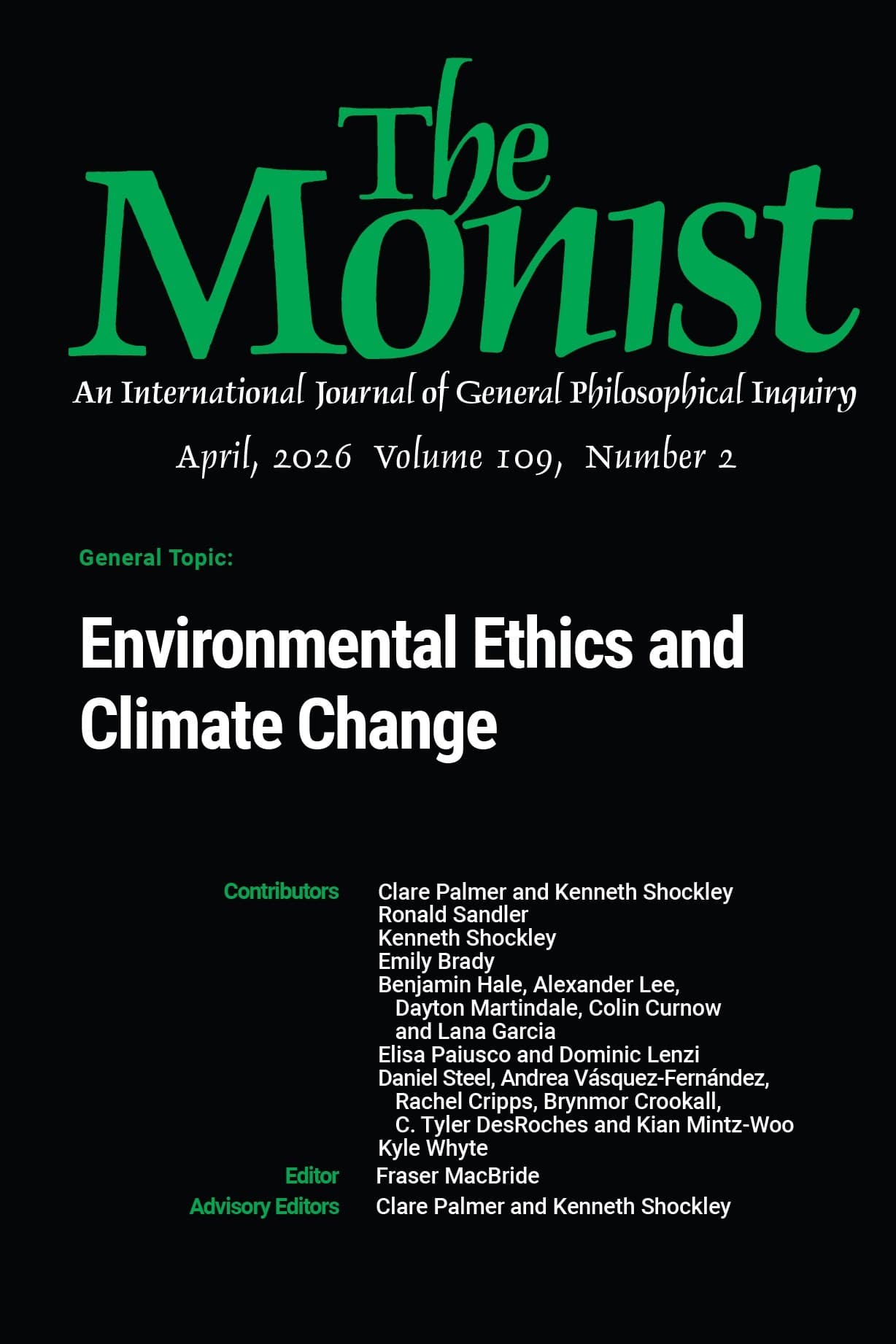 The Monist journal cover